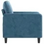 Sillón de terciopelo azul 60 cm de , Sofás - Ref: Foro24-359431, Precio: 170,94 €, Descuento: %