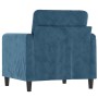 Blue velvet armchair 60 cm by , Sofas - Ref: Foro24-359431, Price: 174,30 €, Discount: %