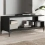 TV-Schrank aus Holzwerkstoff und schwarzem Stahl, 102 x 40 x 41 cm von , TV-Möbel - Ref: Foro24-842411, Preis: 52,34 €, Rabat...