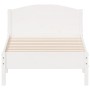 Bed frame with white pine wood headboard 75x190 cm by , Beds and slatted bases - Ref: Foro24-842627, Price: 88,27 €, Discount: %