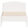 Estructura de cama con cabecero madera pino blanco 75x190 cm de , Camas y somieres - Ref: Foro24-842627, Precio: 87,45 €, Des...