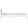 Bed frame with white pine wood headboard 75x190 cm by , Beds and slatted bases - Ref: Foro24-842627, Price: 88,27 €, Discount: %