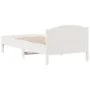 Estructura de cama con cabecero madera pino blanco 75x190 cm de , Camas y somieres - Ref: Foro24-842627, Precio: 87,45 €, Des...