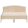 Bed frame with solid pine wood headboard 135x190 cm by , Beds and slatted bases - Ref: Foro24-842606, Price: 109,78 €, Discou...