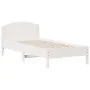 White pine wood bed frame with headboard 90x200 cm by , Beds and slatted bases - Ref: Foro24-842619, Price: 96,69 €, Discount: %