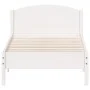 White pine wood bed frame with headboard 90x200 cm by , Beds and slatted bases - Ref: Foro24-842619, Price: 96,69 €, Discount: %
