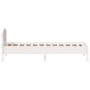 Estructura de cama con cabecero madera de pino blanca 90x200 cm