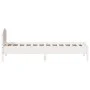 White pine wood bed frame with headboard 90x200 cm by , Beds and slatted bases - Ref: Foro24-842619, Price: 96,69 €, Discount: %