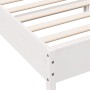 Bettgestell aus weißem Kiefernholz mit Kopfteil 90x200 cm von , Betten und Lattenroste - Ref: Foro24-842619, Preis: 96,69 €, ...