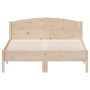 Bed frame with solid pine wood headboard 120x190 cm by , Beds and slatted bases - Ref: Foro24-842610, Price: 106,61 €, Discou...