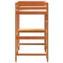 Loft bed with solid pine wood desk in brown 90x200 cm by , Beds and slatted bases - Ref: Foro24-842853, Price: 275,87 €, Disc...