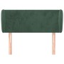 Cabecero de terciopelo verde oscuro 83x23x78/88 cm