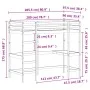 Loft bed with solid pine wood desk in brown 90x200 cm by , Beds and slatted bases - Ref: Foro24-842853, Price: 275,87 €, Disc...