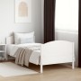 Bettgestell mit Kopfteil aus weißem Kiefernholz, 75 x 190 cm von , Betten und Lattenroste - Ref: Foro24-842575, Preis: 103,61...