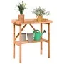 Pflanzentisch mit braunem Tannenholzregal 78x38x82,5 cm von , Topfständer - Ref: Foro24-156350, Preis: 55,42 €, Rabatt: %