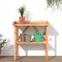 Pflanzentisch mit braunem Tannenholzregal 78x38x82,5 cm von , Topfständer - Ref: Foro24-156350, Preis: 55,42 €, Rabatt: %