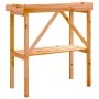 Pflanzentisch mit braunem Tannenholzregal 78x38x82,5 cm von , Topfständer - Ref: Foro24-156350, Preis: 55,42 €, Rabatt: %