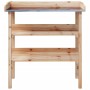 Pflanzentisch mit Regalen aus massivem Tannenholz 78x38x82,5cm von , Topfständer - Ref: Foro24-156352, Preis: 68,45 €, Rabatt: %
