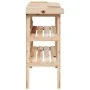 Pflanzentisch mit Regalen aus massivem Tannenholz 78x38x82,5cm von , Topfständer - Ref: Foro24-156352, Preis: 76,29 €, Rabatt: %