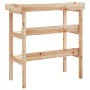 Pflanzentisch mit Regalen aus massivem Tannenholz 78x38x82,5cm von , Topfständer - Ref: Foro24-156352, Preis: 76,29 €, Rabatt: %