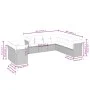 9-teiliges Gartensofa-Set mit beigen synthetischen Rattankissen von , Gartensets - Ref: Foro24-3217838, Preis: 643,43 €, Raba...