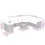 11-teilige Gartensofagarnitur und schwarze synthetische Rattankissen von , Gartensets - Ref: Foro24-3217865, Preis: 718,57 €,...