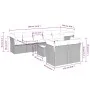 9-teiliges Gartenmöbel-Set und graue synthetische Rattankissen von , Gartensets - Ref: Foro24-3217920, Preis: 539,59 €, Rabat...
