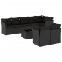 8-teiliges Gartensofa-Set und schwarze synthetische Rattankissen von , Gartensets - Ref: Foro24-3217915, Preis: 577,17 €, Rab...