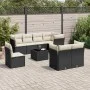 8-piece garden sofa set and black synthetic rattan cushions by , Garden sets - Ref: Foro24-3217936, Price: 565,31 €, Discount: %