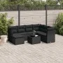 8-piece garden sofa set and black synthetic rattan cushions by , Garden sets - Ref: Foro24-3217995, Price: 492,87 €, Discount: %