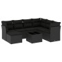 8-teiliges Gartensofa-Set und schwarze synthetische Rattankissen von , Gartensets - Ref: Foro24-3217995, Preis: 480,67 €, Rab...