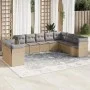 Garden sofa set with beige cushions 10 pieces synthetic rattan by , Garden sets - Ref: Foro24-3217859, Price: 609,56 €, Disco...