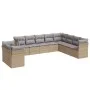 Garden sofa set with beige cushions 10 pieces synthetic rattan by , Garden sets - Ref: Foro24-3217859, Price: 609,56 €, Disco...