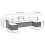 7-piece garden sofa set with gray PE rattan cushions by , Garden sets - Ref: Foro24-3218030, Price: 380,75 €, Discount: %