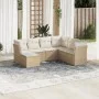 7-teiliges Gartensofa-Set und beigefarbene synthetische Rattankissen von , Gartensets - Ref: Foro24-3217988, Preis: 454,15 €,...