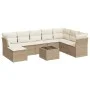 9-teiliges Gartensofa-Set mit beigen synthetischen Rattankissen von , Gartensets - Ref: Foro24-3218058, Preis: 580,55 €, Raba...