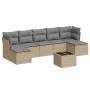 Gartensofa-Set mit beigen Kissen 8 Stück PE-Rattan von , Gartensets - Ref: Foro24-3218039, Preis: 453,70 €, Rabatt: %