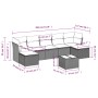 Gartensofa-Set mit beigen Kissen 8 Stück PE-Rattan von , Gartensets - Ref: Foro24-3218039, Preis: 446,71 €, Rabatt: %