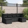 6-piece garden sofa set and black synthetic rattan cushions by , Garden sets - Ref: Foro24-3218005, Price: 338,91 €, Discount: %