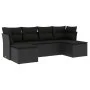 6-piece garden sofa set and black synthetic rattan cushions by , Garden sets - Ref: Foro24-3218005, Price: 338,91 €, Discount: %