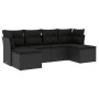6-teiliges Gartensofa-Set und schwarze synthetische Rattankissen von , Gartensets - Ref: Foro24-3218005, Preis: 332,53 €, Rab...