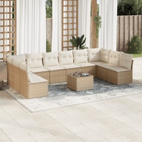 11-piece garden sofa set with beige synthetic rattan cushions by , Garden sets - Ref: Foro24-3218098, Price: 648,67 €, Discou...