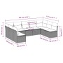 9-teiliges Gartenmöbel-Set und graue synthetische Rattankissen von , Gartensets - Ref: Foro24-3218070, Preis: 500,54 €, Rabat...