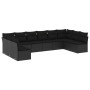 Garden sofa set 10 pieces with black synthetic rattan cushions by , Garden sets - Ref: Foro24-3218085, Price: 599,42 €, Disco...