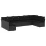 Gartensofa-Set 10-teilig mit schwarzen synthetischen Rattankissen von , Gartensets - Ref: Foro24-3218085, Preis: 588,31 €, Ra...