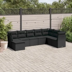 8-piece garden sofa set and black synthetic rattan cushions by , Garden sets - Ref: Foro24-3218045, Price: 494,73 €, Discount: %