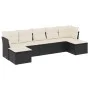 7-piece garden dining set and black synthetic rattan cushions by , Garden sets - Ref: Foro24-3218026, Price: 384,94 €, Discou...