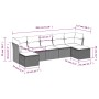 Set de comedor de jardín 7 pzas y cojines ratán sintético negro de , Conjuntos de jardín - Ref: Foro24-3218026, Precio: 346,69 €