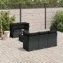 6-teiliges Gartensofa-Set und schwarze synthetische Rattankissen von , Gartensets - Ref: Foro24-3217245, Preis: 413,66 €, Rab...