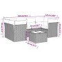 7-piece garden sofa set with gray PE rattan cushions by , Garden sets - Ref: Foro24-3217270, Price: 421,14 €, Discount: %